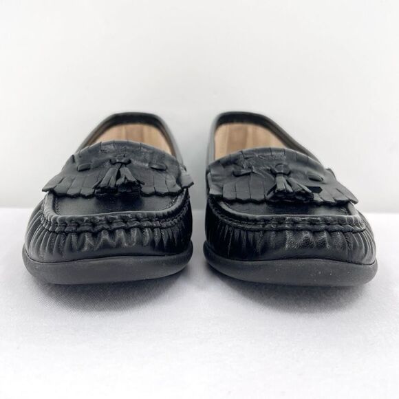 SAS Softie Black Leather Tassle and Kiltie Slip On Loafers 0073-013 Size 10 N - Picture 2 of 9
